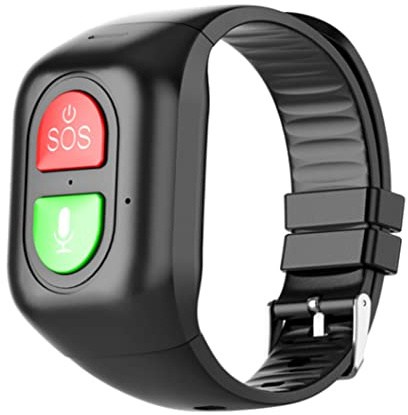 SOS Bracelet GPS Tracking Bracelet Location Emergency Call Fitness Trackers Watch for Seniors Kids Black Accessory Or Part Or Supply Sos Fitness Trackers