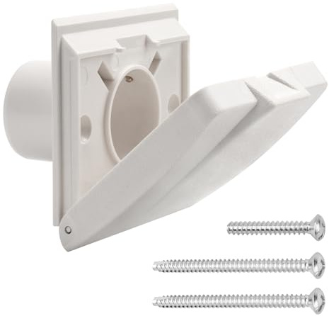 360W Wall Inlet for NuTone Central Vacuum - White Automatic Inlet Valve Cover for Broan-NuTone 360 Series Central Vac Cleaner System, Compatible with CH515 CH230L Hoses, CF361 CF361F Mounting Bracket