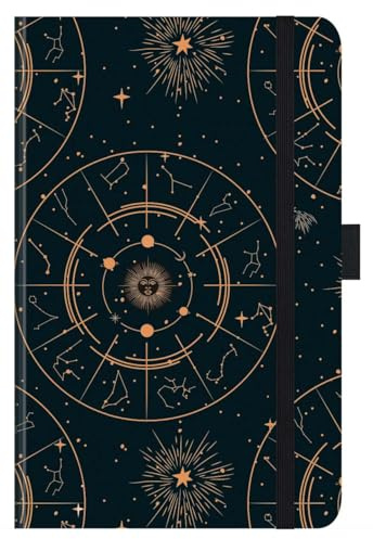 Buchkalender Times Big12 Trend Sternzeichen 2025: Terminplaner mit hochwertiger Folienveredelung für echten Glanz. 13 x 21 cm