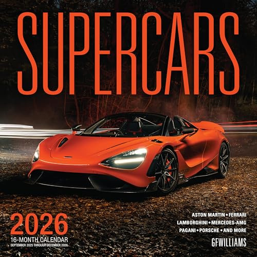 Supercars 2026: 16-Month Calendar--September 2025 through December 2026