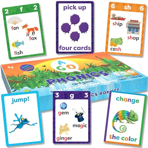AGO Phonics Card Games. Learn Phonics, Build Reading Skills, Have Fun Learning and Playing Cards!