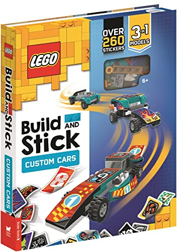LEGO® Build and Stick: Custom Cars (Includes LEGO pieces, book and over 260 stickers) (LEGO® Build and Stick Activity Box)