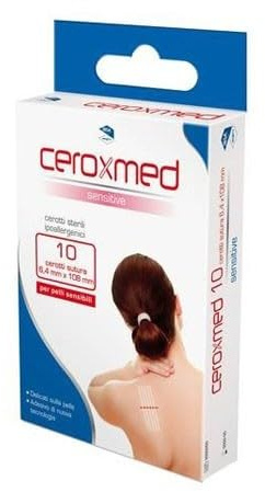 Ceroxmed - Tiritas de sutura de 6,4 mm x 108 mm, 10 unidades