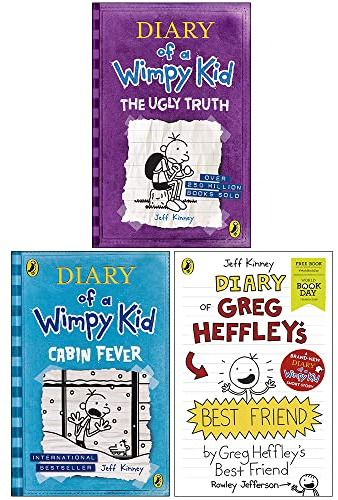 Diary of a Wimpy Kid Book 5-6 and World Book Day : 3 Books Collection Set (The Ugly Truth, Cabin Fever & Diary Of Greg Heffley's Best Friend)