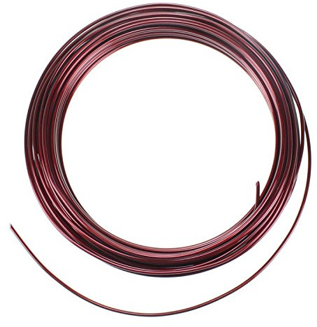 N/A Aluminiumdraht Aludraht Alu Draht Basteldraht Dekodraht 2mm x 12m 100g, Farbe:Bordeaux