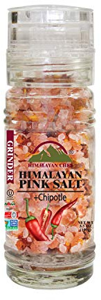 Himalayan Chef Molinillo de sal rosa del Himalaya y chipotle de alta calidad, 100 g