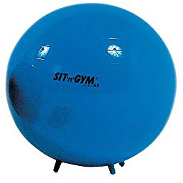 1x Behrend Sit'n Gym Kinder-Sitzball Gymnastikball Gymball Yogaball, mit Füßen, 65 cm, blau