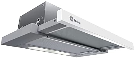 Balay - Campana Telescópica, 60 cm de ancho, 3 Potencias, Acero Inoxidable / Blanco, 3BT262MB