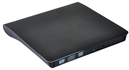 HIOD unità Ottica Esterna unità CD USB3.0 Dvd/CD +/- RW Portabilità Mobile Bruciatore Rewriter unità Ottica per Win 98 / XP / WIN7 / WIN8 / WIN10 / XP/Vista/Mac OS,Black