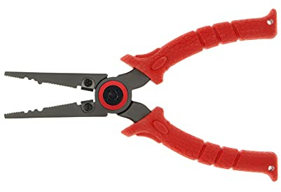 BUBBA 6.5 Stainless Steel Pliers with Non-Slip Handle, Spring Loaded with Crimping Tools and Anvil Cutters Lanyard Hole and Sheath
