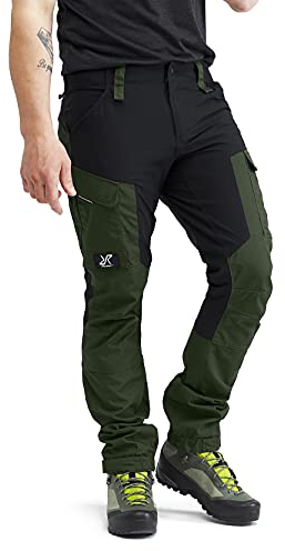 RevolutionRace RVRC GP Pants, Pantaloni da Uomo, durevoli per Trekking e Altre attività all'Aria Aperta, Forest Green, L