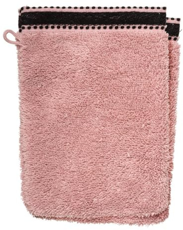 Atmosphera - Juego de 2 Manoplas de Aseo «Joia» - algodón 550 gr/m² - Rosa 15 x 21 cm