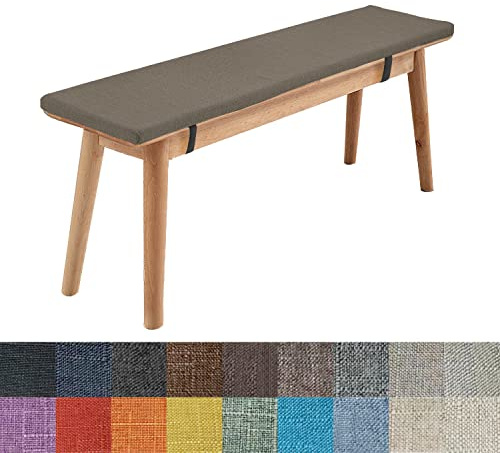 WTHYGB Bankauflage Bankkissen 75 X 35 X 5CM Waschbare Rutschfestes 5CM Dickes Gartenbank Sitzkissen mit Abnehmbarem Bezug, Stuhlkissen für Garten Terrasse Esszimmer Küche, 148 Größen (Braun)