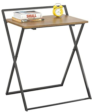 SoBuy Klappbarer Schreibtisch 63x77x45 cm für Homeoffice | Arbeitstisch & Laptoptisch, klappbar, als Beistelltisch, Metallgestell FWT88-F
