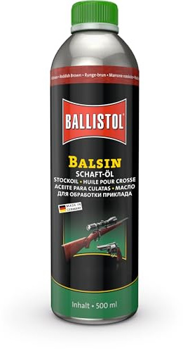 BALLISTOL 23070 Balsin Schaft-Öl rotbraun, Holzschutz, 500 ml Flasche