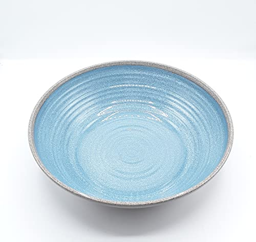 Zani Touch Mel Set de 2 assiettes creuses 20 cm en mélamine Rena Turquoise TRE2PF20T/2