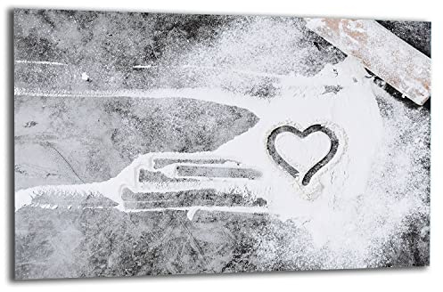 TMK ArtDeko Herdabdeckplatte 1 Teilig 80x52 cm - Spritzschutz Herdabdeckung – Herdschutz aus Sicherheitsglas – Robust, Hygienisch & Rutschfest– Schutz für Induktion, Ceran, Gas & Elektro