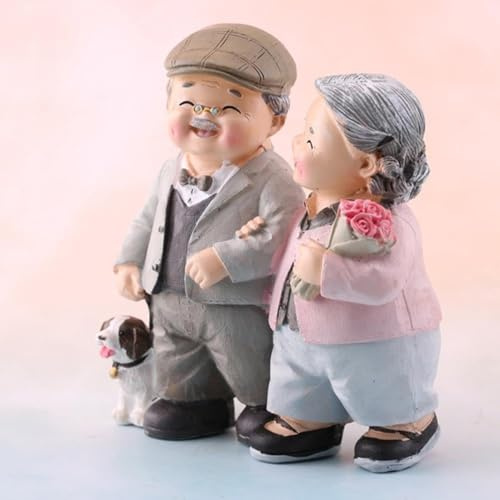 Atyhao Anniversario di Matrimonio per Coppia, Statuetta di Fidanzamento Genitori e Nonni Casa, Decorazioni per Auto, Ornamenti novità