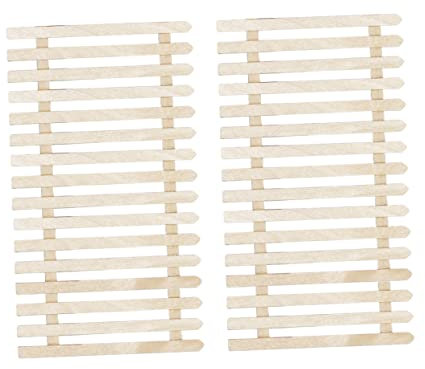 Gogogmee 2stücke Miniatur Zaun Holz Modell Ornament Gartenzaun Dekor Mini Haus Zubehör Szenenzaun Ornament Dekorativ