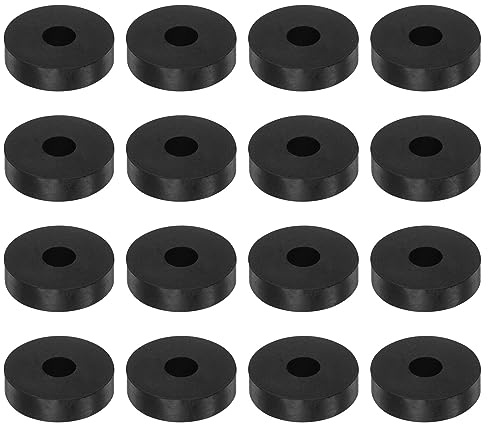 sourcing map 16Stk Gummi Unterlegscheiben Gummi Abstandshalter 40mm AD 12mm ID 10mm Dicke Neoprene Runde Schwingungsdämpfer Pads Isolator Buchsen Distanzhülsen für Autos Boot Zubehör Schwarz