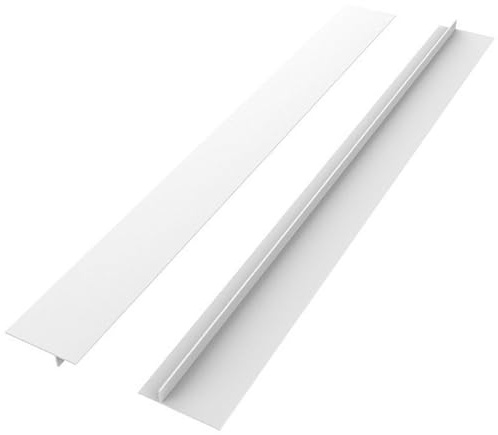 LATRAT Junta de silicona de 25 pulgadas para encimera de cocina, revestimiento de silicona, anillo de sellado, para evitar derrames entre encimeras, 2 unidades, color blanco