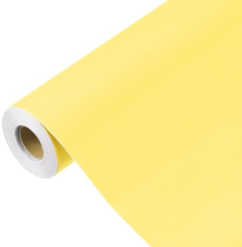 QUARKZMAN 1000x40cm Selbstklebende Tapete Zitronengelb Möbelaufkleber Kontaktpapier Einfarbig Vinyl Wandtapete Dekorativ Wasserdicht aus PVC für Küchenschrank Wandaufkleber Schublade Schrank