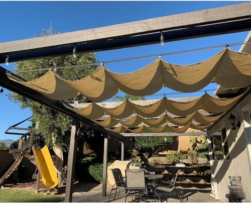 Kanduo Versenkbare Pergola-Abdeckung Dachmarkise, Markise for Gartenterrasse, kann individuell angepasst Werden, der Oben genannte Preis Gilt for 1 Quadratmeter Einziehbare Wellenmarkise