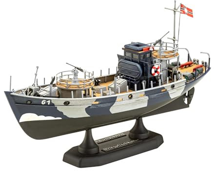 Revell Modellbausatz I KFK (Kriegsfischkutter) I Historischer Modellbausatz eines Deutschen Hilfsschiffes aus dem Zweiten Weltkrieg I Detailliertes Deck und Strukturen I Authentische Abziehbilder