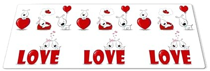 EHOMERY Mauspad Mac Mousepad 3XL Valentinstag-Herzen Mauspad XXL Matrix Mousepad Orientteppich Für Die Schreibtischdekoration - 1 Pack [30x80 cm]