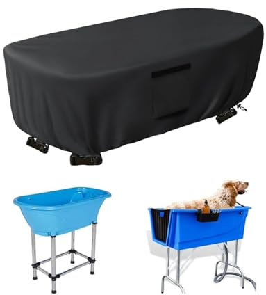 Haustier-Bade-Pool-Abdeckungen, erhöhte Haustier-Badeabdeckung, faltbare Haustier-Bade-Poolabdeckungen, wasserdicht, leicht zu reinigen, tragbar, rutschfest, für Hunde und Katzen, 117 x 57 x 37 cm
