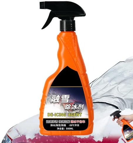 Spray descongelador de ventanas,Spray descongelador de parabrisas - Potente spray descongelante para parabrisas,Spray descongelador de 500 ml, líquido descongelador de vehículos para cerraduras,