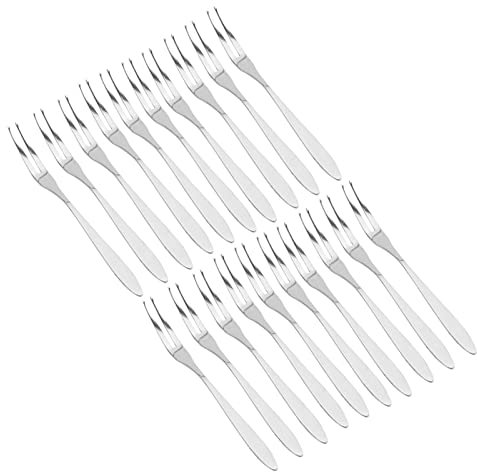MUNEFE Stainless Steel Forks, Long Handle Cake Desert Fruit Forks, Dessert Cake Fruit Salad Forks Set for Party, Hotel, Restaurant