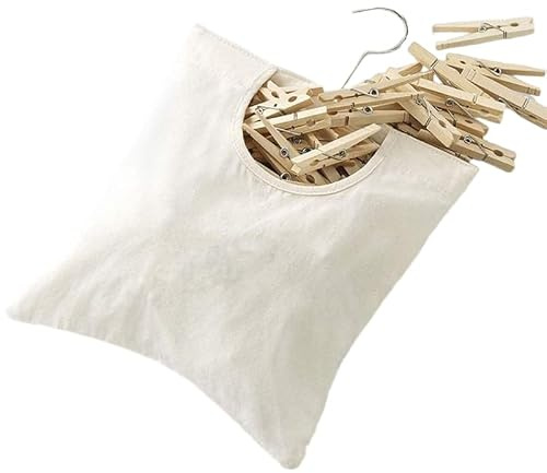 Bolsa para Pinzas de Rop 30,5 x 26 cm, Bolsa para Pinzas de Ropa, Bolsa para Pinzas con Gancho, para Colgar Pinzas de Ropa para Calcetines, Ropa Interior