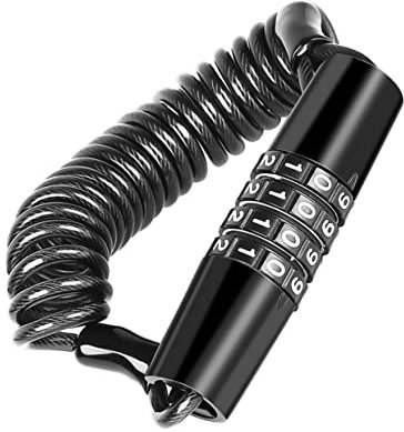 ibasenice Fahrradschloss Helmschloss Mit Passwortsperre Teleskopkabel Kompaktes Schloss Für Motorrad Helm Fahrrad Und Gepäck Sicher Verschließen