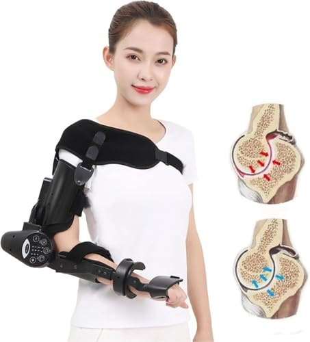 Dispositivo eléctrico de rehabilitación de codo, control preciso del ángulo de extensión y flexión, ejercitador de brazo con codera articulada, for pacientes con hemiplejia por accidente cerebrovascul