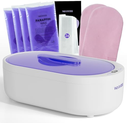 Petite machine à paraffine pour mains et pieds – Machine à paraffine professionnelle de 2 L avec recharges de cire de paraffine, écran d'affichage numérique pour bains de paraffine