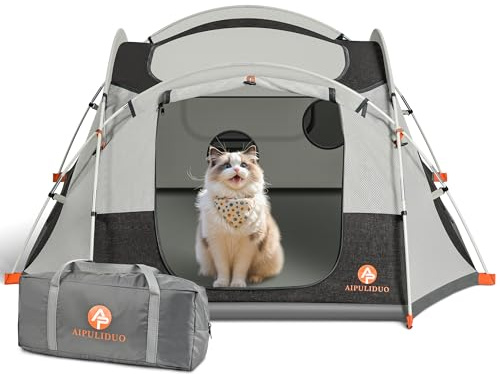 AIPULIDUO Portable Cat Tent, Removable Pet Playpen for Indoor and Outdoor Use of Puppy and Kitten Play Enclosure Houses