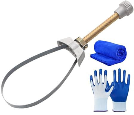 Herramienta de extracción de filtro de motor | Llave de agarre de correa flexible | Extractor de filtro de aceite resistente para motores automotrices, camiones y equipos mecánicos utilizados en