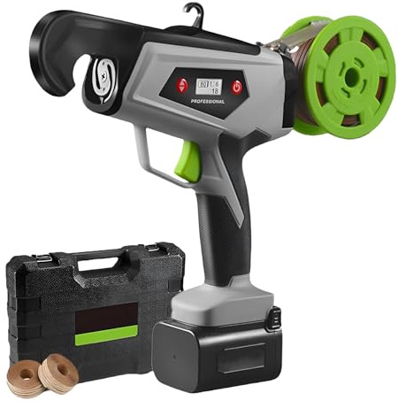 MYXJX legatrice per Piante, Macchina for Legare Nastri da Giardino e vigneti Senza Fili, Diametro di Legatura 25 mm, con 3-8 Marce Regolazione della Tensione