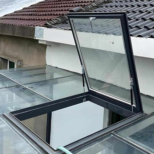 Finestra lucernario in alluminio per tetti piatti a cupola ventilata albero luce botola angolare per scantinati design temperato s ideale per verande e soffitte