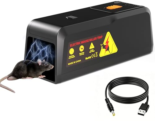 Gaethra Elektronisk råttfälla omedelbar borttagning av gnagare med husdjur säker utlösare återanvändbar utomhus och i huset tvättbar med vatten
