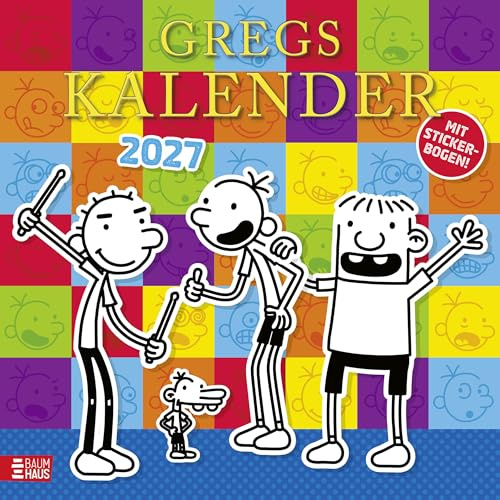 Gregs Kalender 2027: Wandkalender mit vielen lustigen Greg-Comics – inklusive Stickerbogen mit über 40 Aufklebern (Gregs Tagebuch)