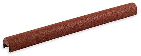 Gummiüberzug Rasenkante/Bordsteinkappe für 80 mm Randsteine Einfassung - Beachvolleyballfeld, Spielfeldeinfassung, Randabdeckung - Rotbraun - Made in Germany