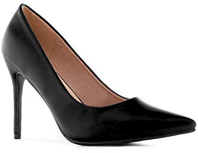 Andrés Machado - Décolleté Eleganti per Donne Giovani - AM5371 - Scarpe Classiche da Donna con Tacco e Plantare Extra Largo - Nero EU 34
