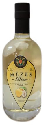 Szicsek Palinka | Quince & Honey Liqueur 34% | Artisan Fruit Brandy | 100% Natural, Gluten Free, GMO Free | 500 ml