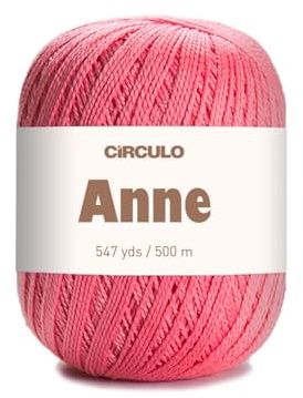 Anne Garn von Círculo – 100% merzerisierte brasilianische Jungfrau Baumwolle (1 Knäuel) – 500 m, 147 g – Fingersatz (3048)