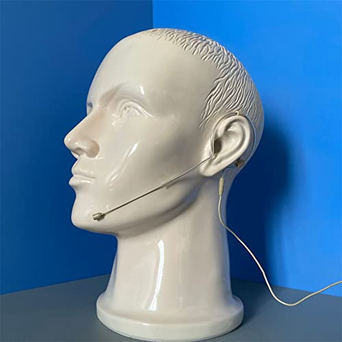 SPORTARC Earhook Headworn Headset Unidirectional Microphone Beige Single Earhook Headset Mic Headworn Microphone 3.5mm