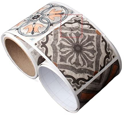 YUEMOL bordüre selbstklebend Küchenfliesen Selbstklebender Taille Aufkleber for Schlafzimmer Wohnzimmer Tapete Badezimmer wasserdichte dekorative Taille Aufkleber (Color : B, Size : 10 * 500CM)
