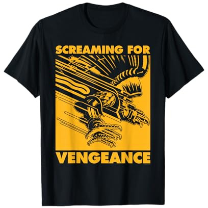 Judas Priest Screaming For Vengeance Gold Square T-Shirt