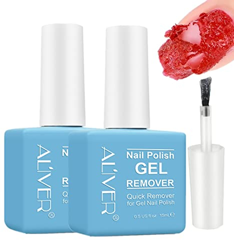 Dissolvant Pour Vernis à Ongles (2×15 ML), Professionnel Disolvant A Ongles Semi Permanent Gel Remover Vernis, Dissolvant Pour Ongles, DéColler En 3 à 6 Minutes, Ne Blesse Pas Vos Ongles